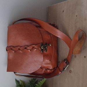 Patricia Nash Braided Barcelona Saddle Bag
